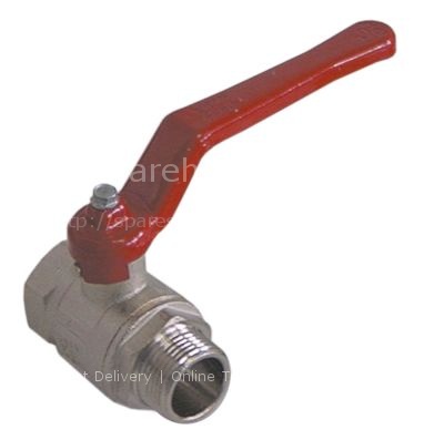 Ball valve connection 1" IT - 1" ET DN25 total length 74mm with