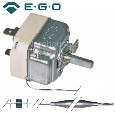 Thermostat t.max. 190°C temperature range 100-190°C 1-pole 1NO 1