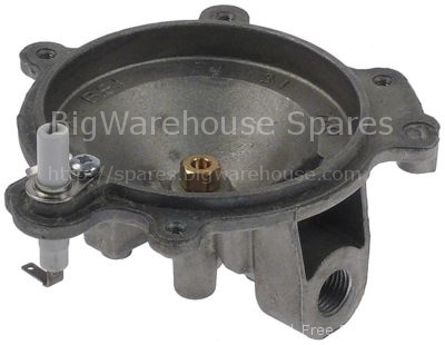 Burner lower part for burner cap ø 100mm