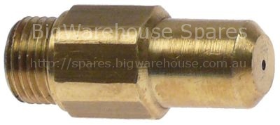 Gas injector thread M10x1 WS 11 bore ø 0,6mm inner peaked