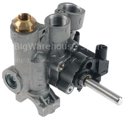 Gas tap SKG gas inlet pipe flange ø16mm bypass nozzle ø 0.32/0.5