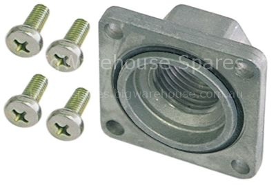Gas connection straight flange 45x45mm hole distance 36x36mm 3/4