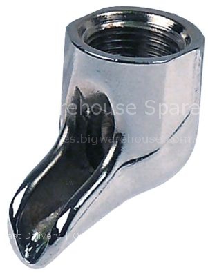 Filter holder spout thread 3/8" 1-way curved/long