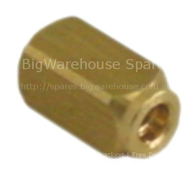 Bolt square brass thread M3 L 12mm W 6mm H 6mm thread L 10mm