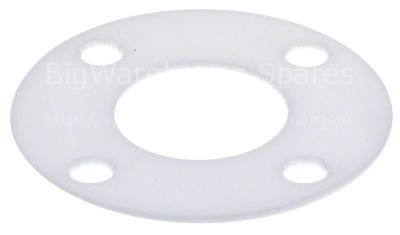 Gasket D1 ø 40mm D2 ø 88mm thickness 2mm hole distance 68mm PTFE