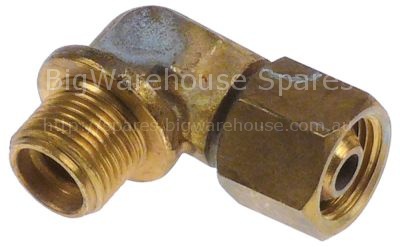 Angle piece thread 3/8" for steam pipe WS 20 brass