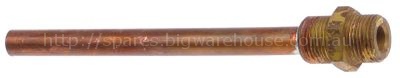 Injector pipe boiler tube ø 10mm pipe length 123mm T1: 3/8" T2:
