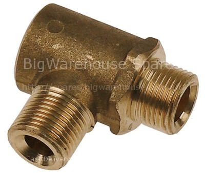 T-piece thread 3/8" for pump brass