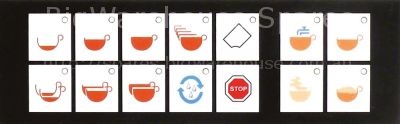 Membrane keypad cappuccino buttons 14 suitable for WEGA L 190mm