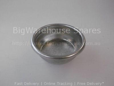 STAINLESS STEEL FILTER 2 CUPS AND / 61 HOLES 0.25 mm