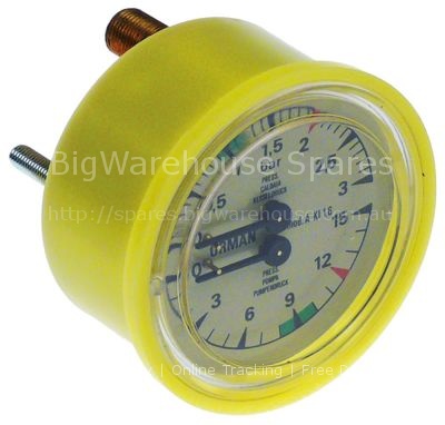 Manometer double scale ø 63mm pressure range 0-3 / 0-15bar