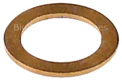 Flat washer ID ø 12,3mm ED ø 18mm thickness 1mm brass Qty 1 pcs