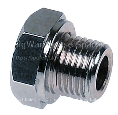 End cap thread M16x1.5 ID ø 8,9mm L 21mm chrome-plated WS 22