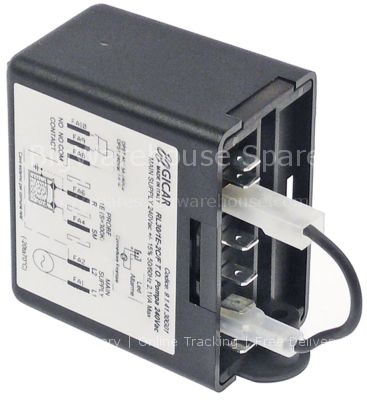 Level relay 230V voltage AC 50/60Hz 8A connection F6.3 type RL1E