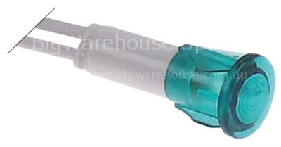Indicator light ø 10mm 12V green cable length 200mm