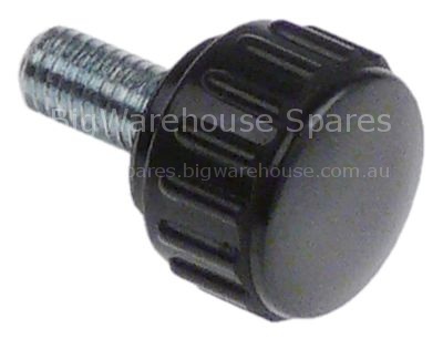 Locking screw thread M5 thread L 10mm handle ø 15mm black plasti