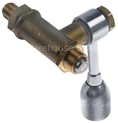 Water tap with plunger inlet 1/4" pipe length 80mm tube ø 8mm