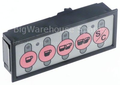 Keypad unit buttons 5 mounting pos. grey/pink type MB5110DIGIT L