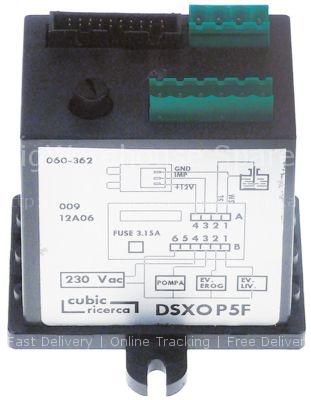 Control box for coffee machine 1-group 230V type DSXO P5F