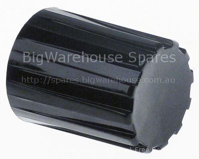 Knob ø 40mm shaft ø 6x4.6mm black