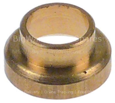 Bush steam/water tap D1 ø 12mm D2 ø 8,5mm ID ø 7mm H 6mm brass