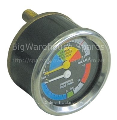 Manometer double scale ø 60mm pressure range 0-2.5 / 0-16bar