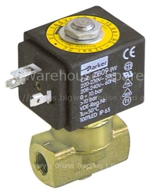 Solenoid valve 2-ways 230 VAC connection 1/8" L 40mm DN 2,5mm sl