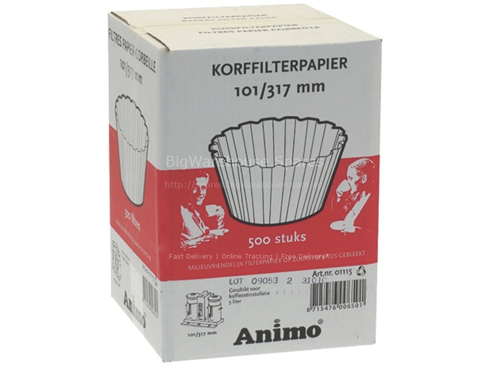 BASKET PAPER FILTER ø 101/317 mm 500PCS