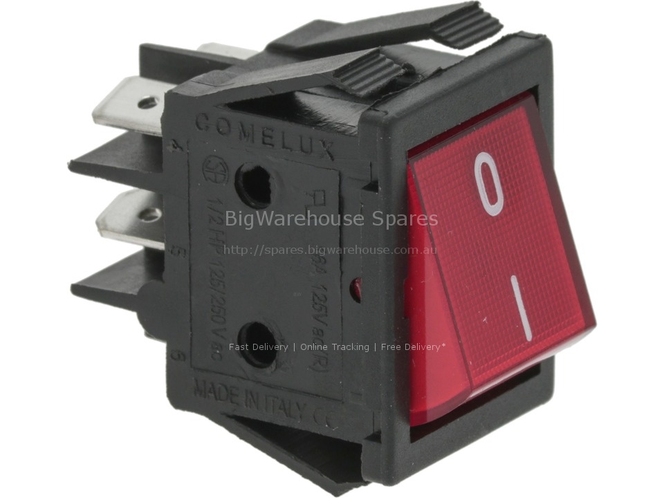 TWO-POLE SWITCH 0-1 - RED