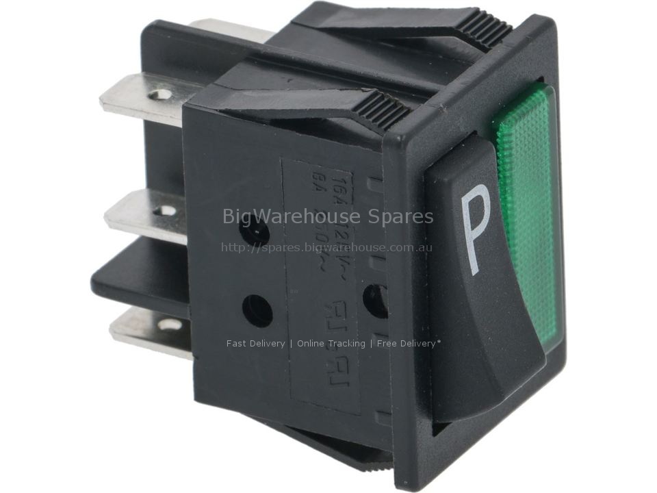 BIPOLAR SWITCH 16A 250V BLACK