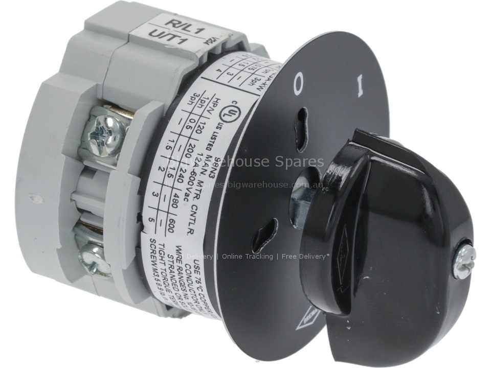 SELECTOR SWITCH 0-1 POSITIONS 12A 400V