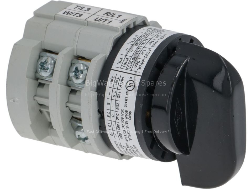 SELECTOR SWITCH 0-1 POSITIONS 20A 400V