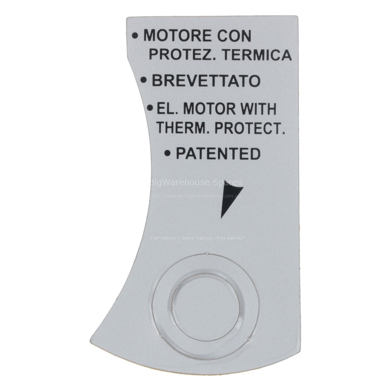 GRINDING ADJUSTMENT LABEL