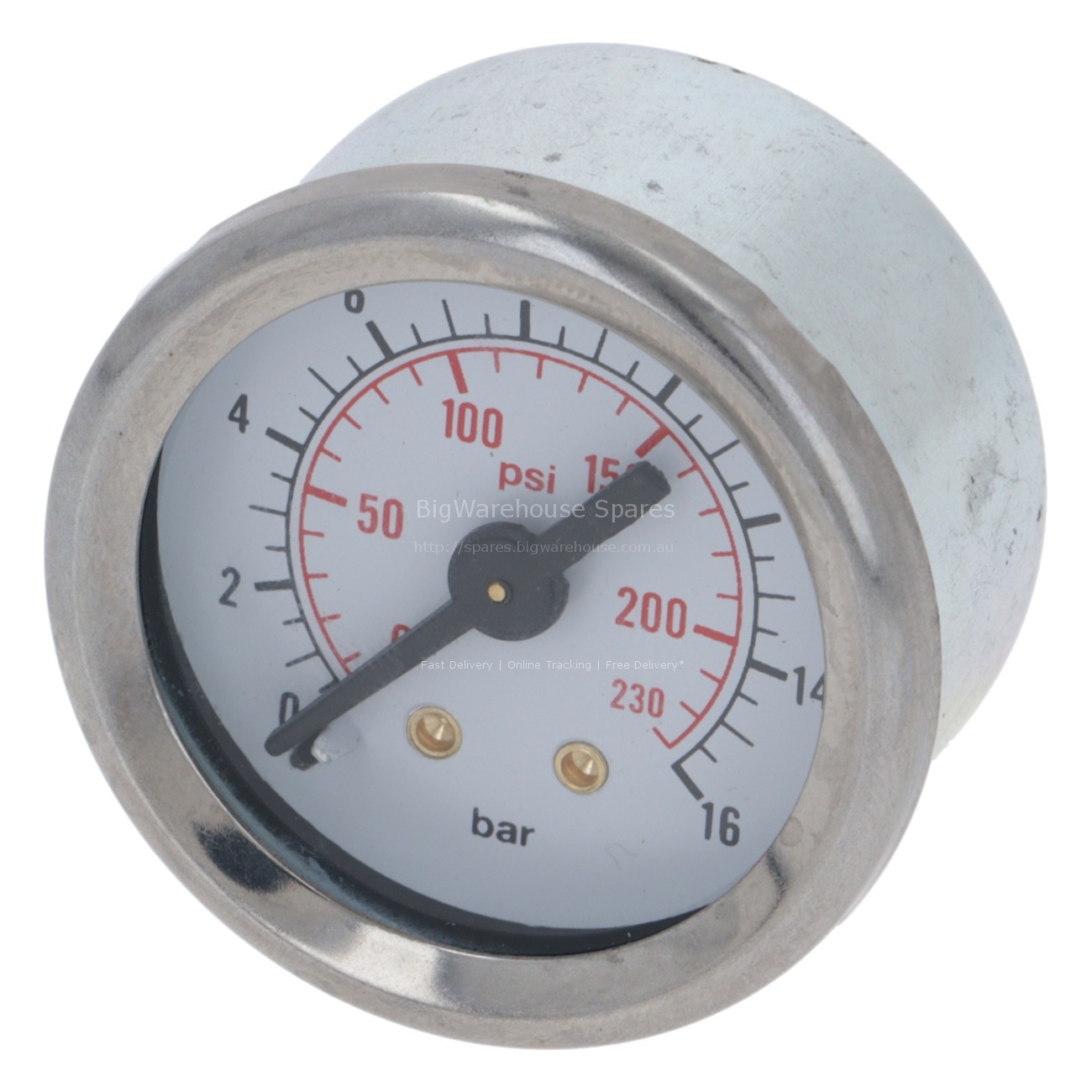 PRESSURE GAUGE SCALE 0-16 BAR D40 SS