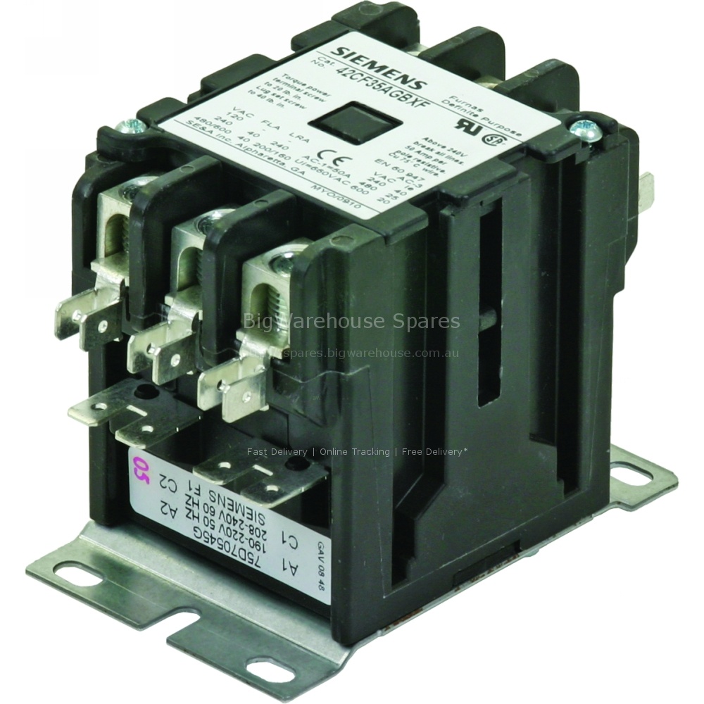 CONTACTOR 240VAC 40AMP SUB123