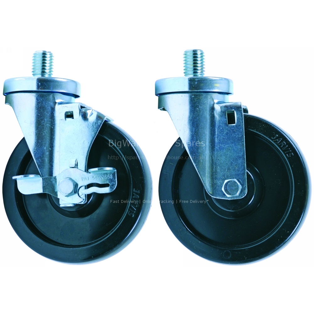 CASTORS 2 X BRAKED; 2 X NON-BRAKED