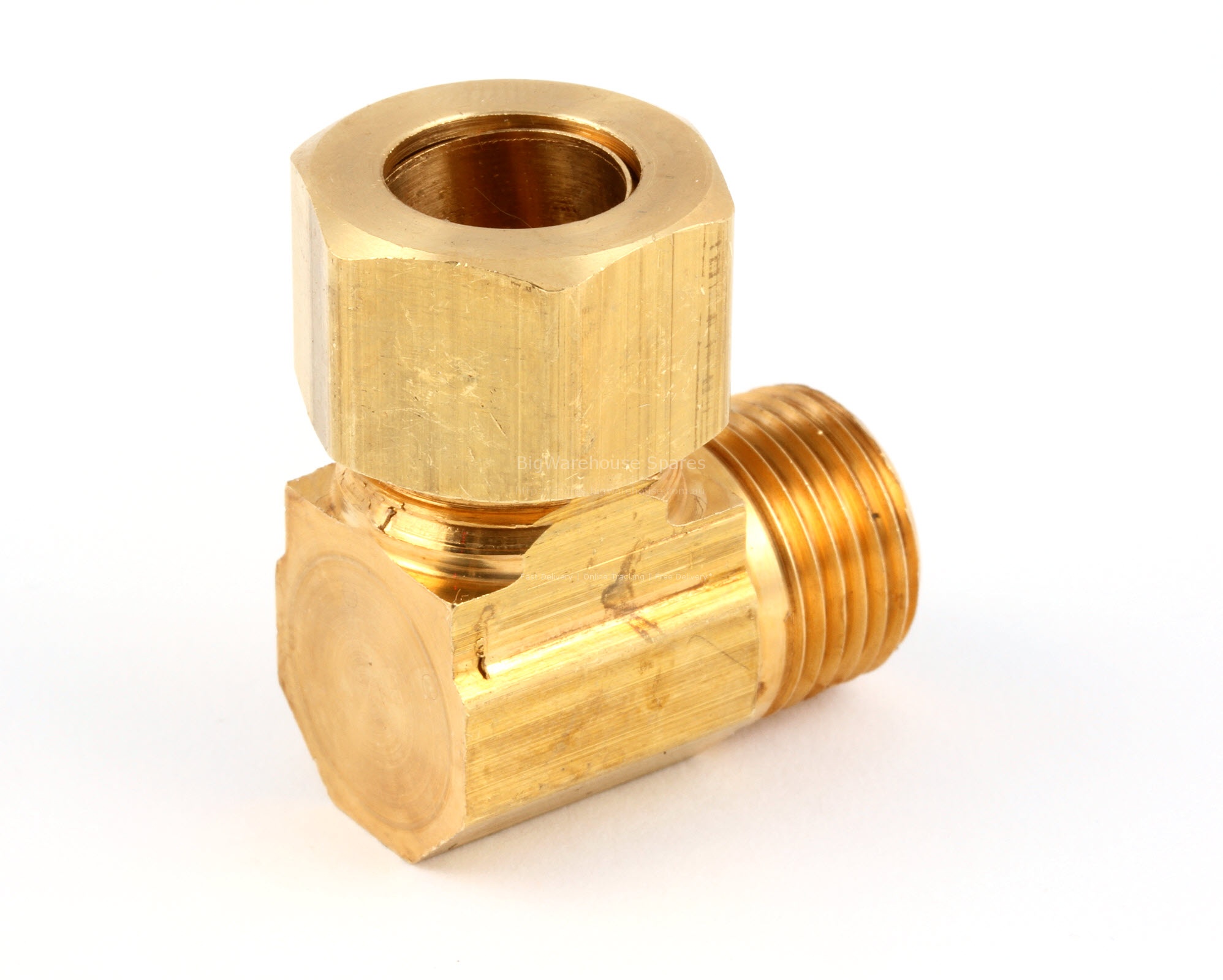 COMPRESSION FITTING BRS ELB 1/2 TB 3/8