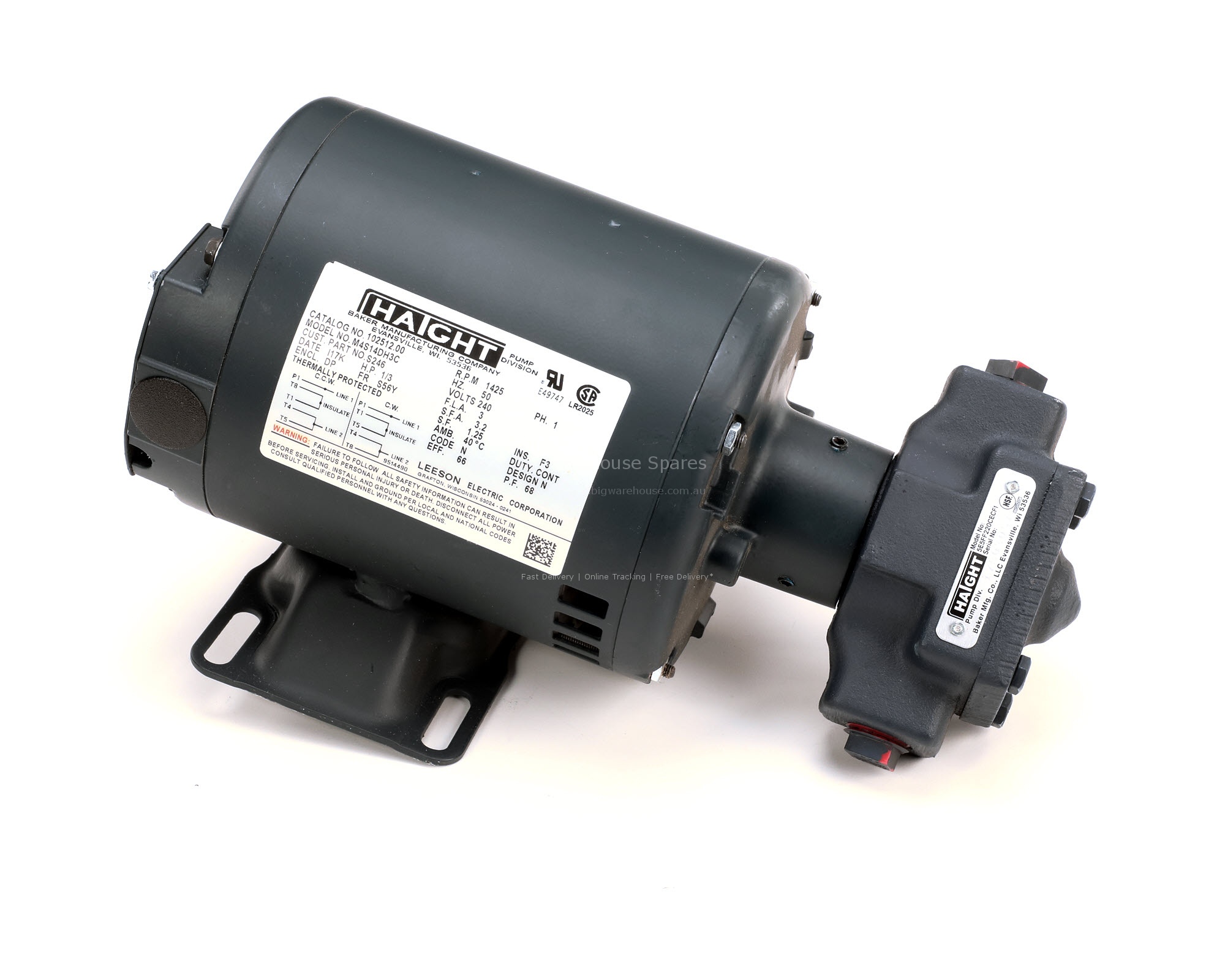 Pump/Motor Assembly, 240V, 5gpm, 1/3hp