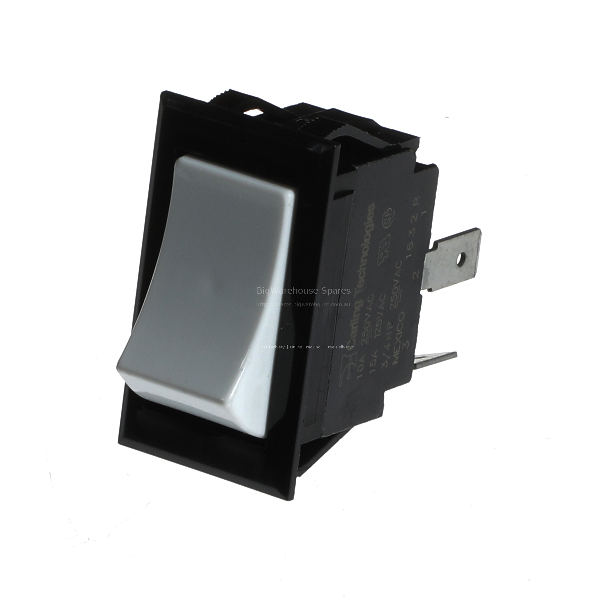 DPST ROCKER SWITCH WITH BREAKER 15A SF50