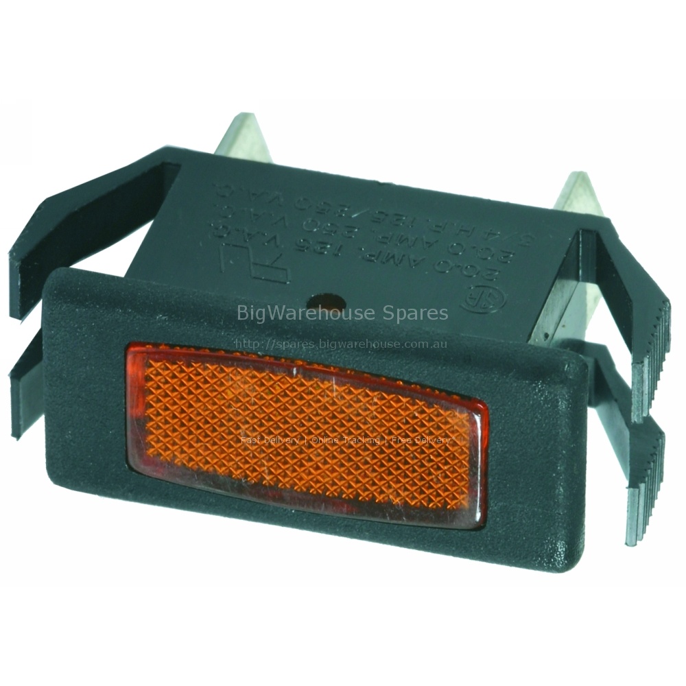 LIGHT AMBER RECTANGULAR 250V