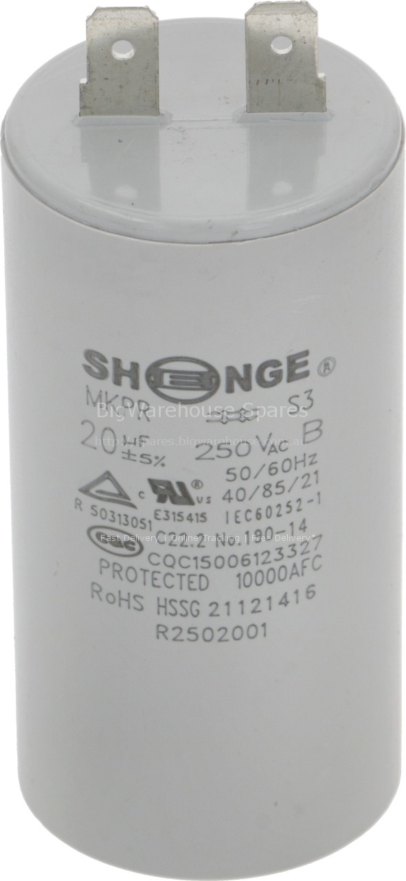 CAPACITOR 20?F 400-450VAC 50/60HZ (UL)