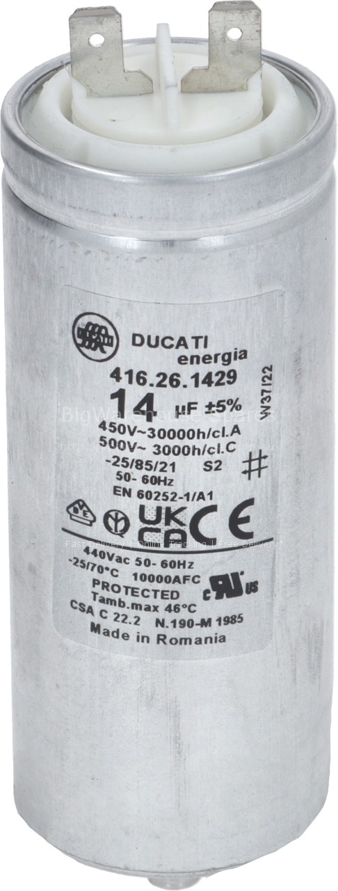 CAPACITOR 14 ?F 440Vac 50/60Hz