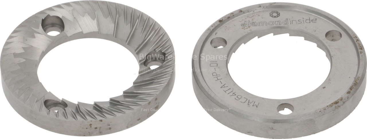 FLAT GRINDING BURRS PAIR MM.65 HP DIAMOND