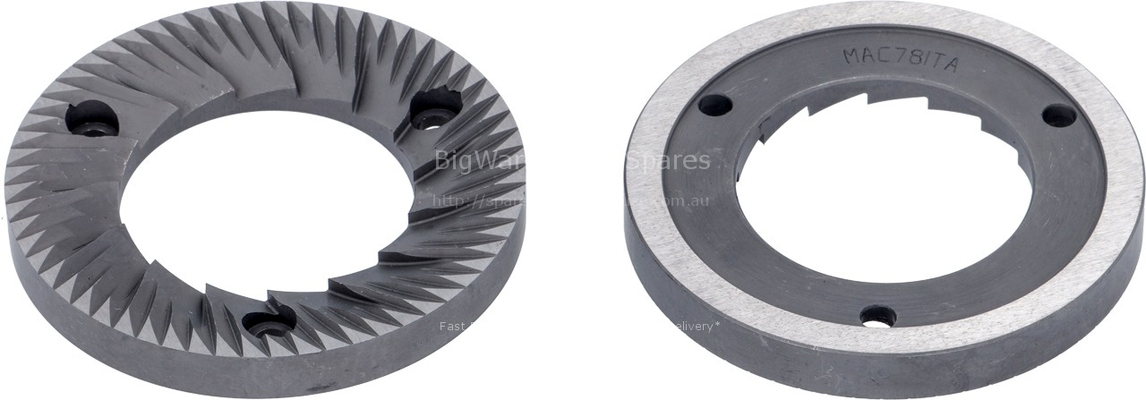 FLAT GRINDING BURRS PAIR 80 mm